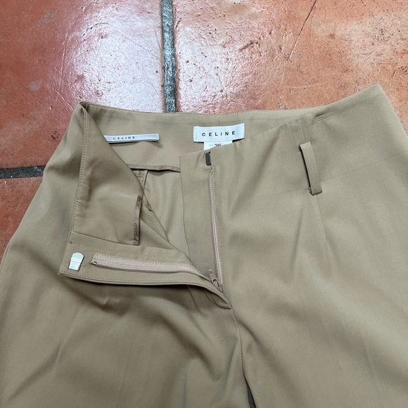 Celine Vintage Wide Leg Tan Trousers - Picture 5 of 12